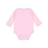 4411 Rabbit Skins Infant Long Sleeve Baby Rib Bodysuit Pink