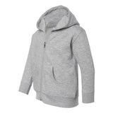 3346 Rabbit Skins Toddler Full-Zip Fleece Hoodie Heather