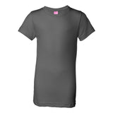 2616 LAT Girls' Fine Jersey Tee Charcoal