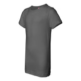 2616 LAT Girls' Fine Jersey Tee Charcoal