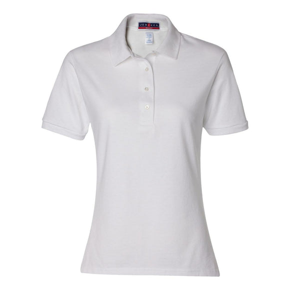 437WR JERZEES Women's Spotshield™ 50/50 Polo White