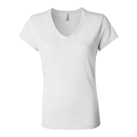 6005 BELLA + CANVAS Women’s Jersey V-Neck Tee White