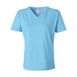 3587 LAT Women's Premium Jersey V-Neck Tee Aqua