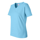 3587 LAT Women's Premium Jersey V-Neck Tee Aqua