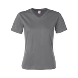 3587 LAT Women's Premium Jersey V-Neck Tee Charcoal