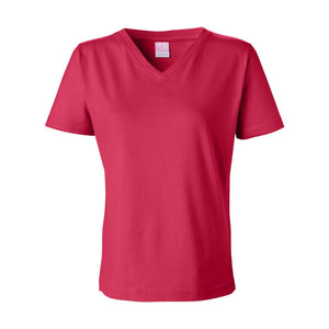 3587 LAT Women's Premium Jersey V-Neck Tee Red