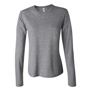 6500 BELLA + CANVAS Women’s Jersey Long Sleeve Tee Deep Heather