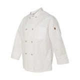 0413 Chef Designs Button Chef Coat with Thermometer Pocket White