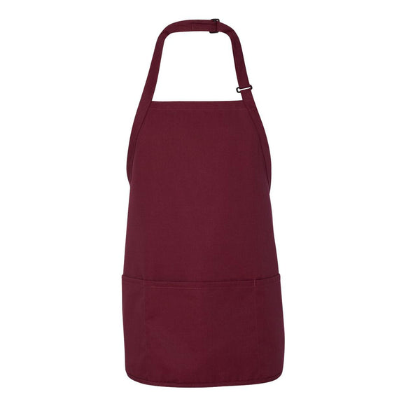 TT32 Chef Designs Short Premium Bib Apron Burgundy