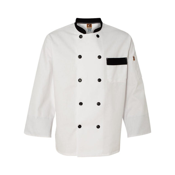 KT74 Chef Designs Garnish Chef Coat White