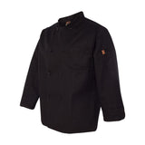 KT76 Chef Designs Black Traditional Chef Coat Black