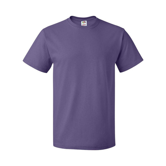 3930R Fruit of the Loom HD Cotton Short Sleeve T-Shirt Purple