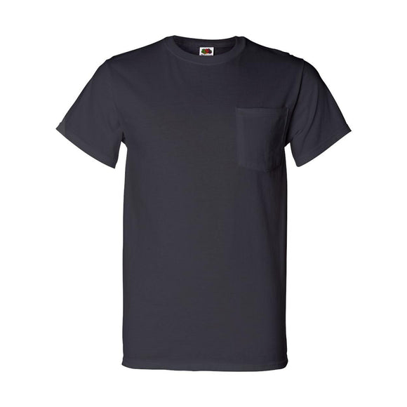 3930PR Fruit of the Loom HD Cotton T-Shirt with a Pocket Black