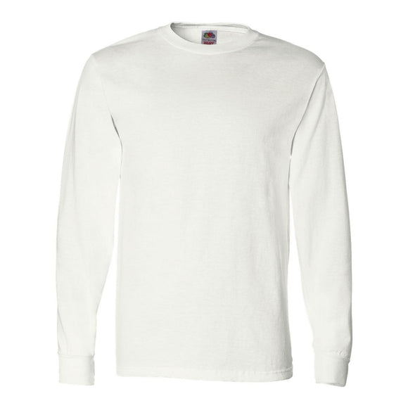 4930R Fruit of the Loom HD Cotton Long Sleeve T-Shirt White