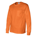 2410 Gildan Ultra Cotton® Long Sleeve Pocket T-Shirt Safety Orange