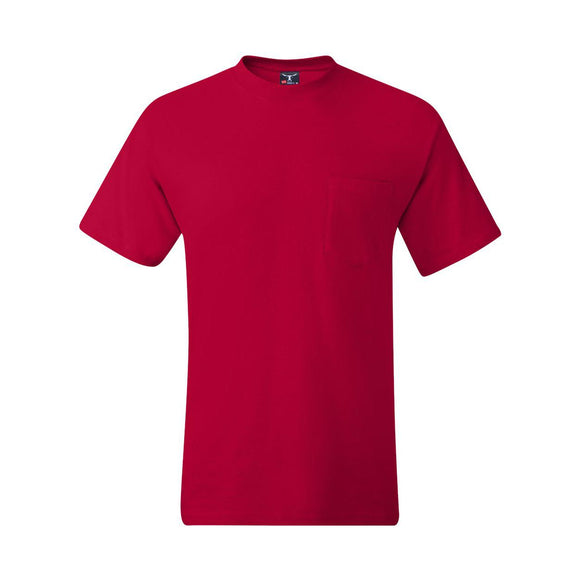 5190 Hanes Beefy-T® Pocket T-Shirt Deep Red