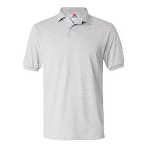 054X Hanes Ecosmart® Jersey Polo Ash