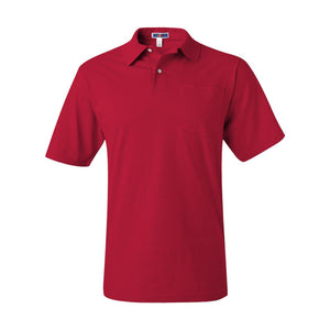 436MPR JERZEES SpotShield™ 50/50 Polo with Pocket True Red