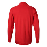 437MLR JERZEES SpotShield™ 50/50 Long Sleeve Polo True Red