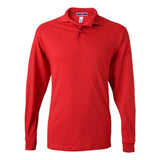 437MLR JERZEES SpotShield™ 50/50 Long Sleeve Polo True Red