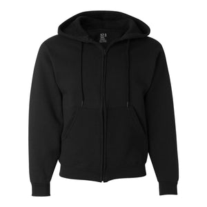 82230R Fruit of the Loom Supercotton Full-Zip Hooded Sweatshirt Black