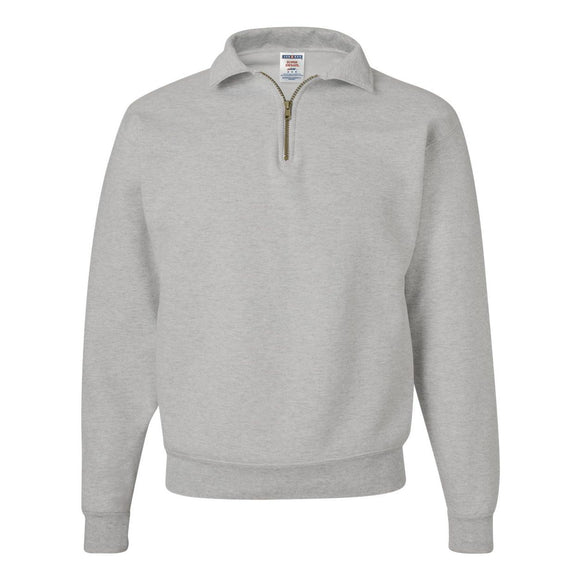 4528MR JERZEES Super Sweats NuBlend® Quarter-Zip Cadet Collar Sweatshirt Oxford