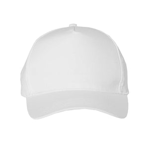 8869 Valucap Five-Panel Twill Cap White