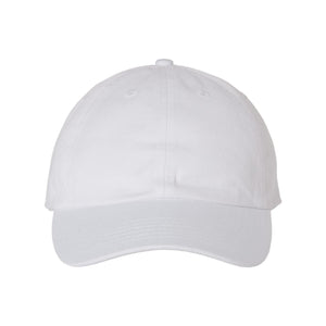 VC300A Valucap Adult Bio-Washed Classic Dad Hat White