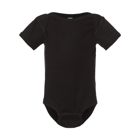 4400 Rabbit Skins Infant Baby Rib Bodysuit Black