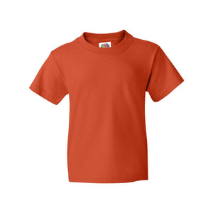 3930BR Fruit of the Loom HD Cotton Youth Short Sleeve T-Shirt Burnt Orange