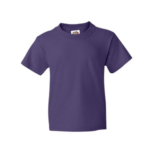 3930BR Fruit of the Loom HD Cotton Youth Short Sleeve T-Shirt Purple