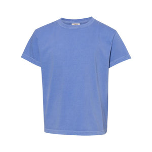 9018 Comfort Colors Garment-Dyed Youth Heavyweight T-Shirt Flo Blue