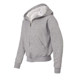 993BR JERZEES NuBlend® Youth Full-Zip Hooded Sweatshirt Oxford