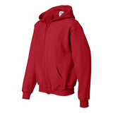 18600B Gildan Heavy Blend™ Youth Full-Zip Hooded Sweatshirt Red