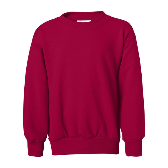 P360 Hanes Ecosmart® Youth Crewneck Sweatshirt Deep Red