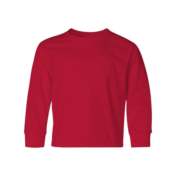 29BLR JERZEES Dri-Power® Youth Long Sleeve 50/50 T-Shirt True Red