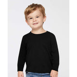 3311 Rabbit Skins Toddler Cotton Jersey Long Sleeve Tee Black