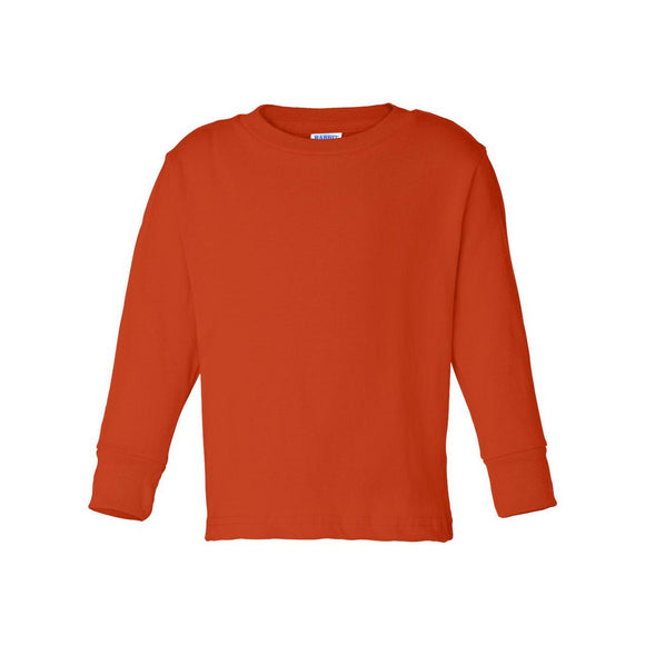 3311 Rabbit Skins Toddler Cotton Jersey Long Sleeve Tee Orange