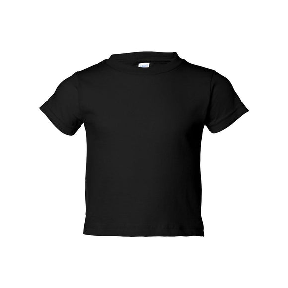 3301T Rabbit Skins Toddler Cotton Jersey Tee Black