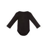 4411 Rabbit Skins Infant Long Sleeve Baby Rib Bodysuit Black