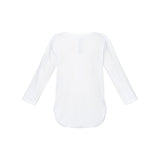 4411 Rabbit Skins Infant Long Sleeve Baby Rib Bodysuit White