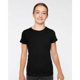 2616 LAT Girls' Fine Jersey Tee Black