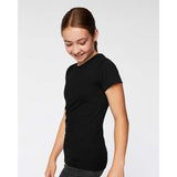 2616 LAT Girls' Fine Jersey Tee Black