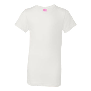 2616 LAT Girls' Fine Jersey Tee White