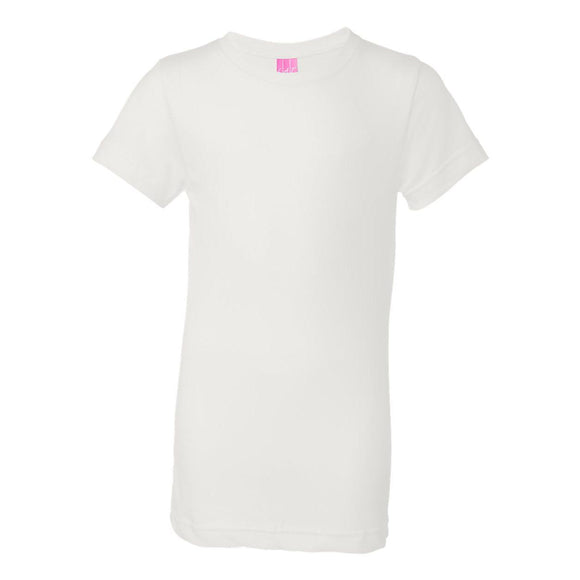 2616 LAT Girls' Fine Jersey Tee White