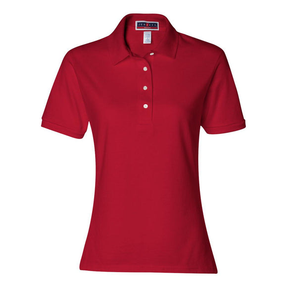 437WR JERZEES Women's Spotshield™ 50/50 Polo True Red