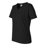 3587 LAT Women's Premium Jersey V-Neck Tee Black