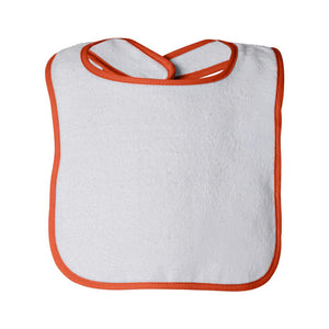 1003 Rabbit Skins Infant Contrast Trim Terry Bib Orange