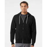 AFX90UNZ Independent Trading Co. Lightweight Full-Zip Hooded Sweatshirt Black