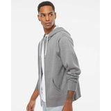 AFX90UNZ Independent Trading Co. Lightweight Full-Zip Hooded Sweatshirt Gunmetal Heather